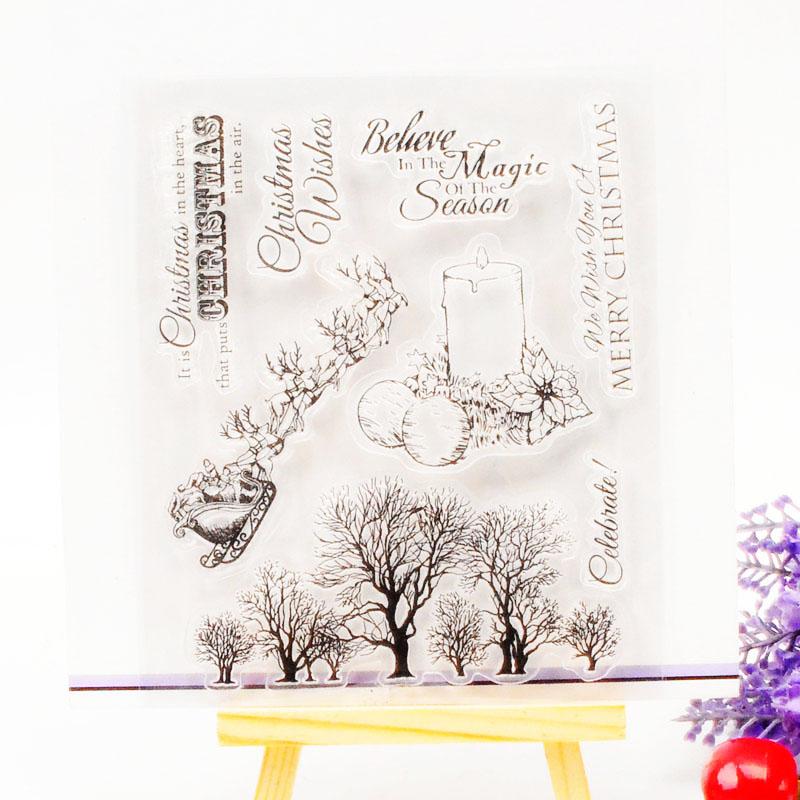 Clear Stamp Scrapbook DIY photo cards rubber stamp seal stamp happy transparent silicone