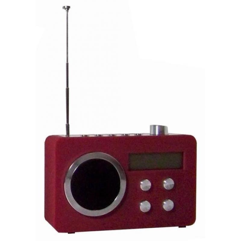Digitale FM Radio - wekker (rood)