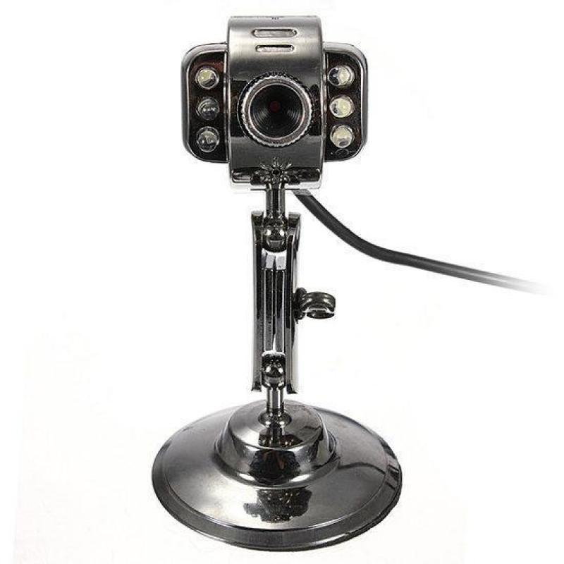 6 LED USB2.0 HD Webcam Web Cam Video Camera With Mic Nigh...