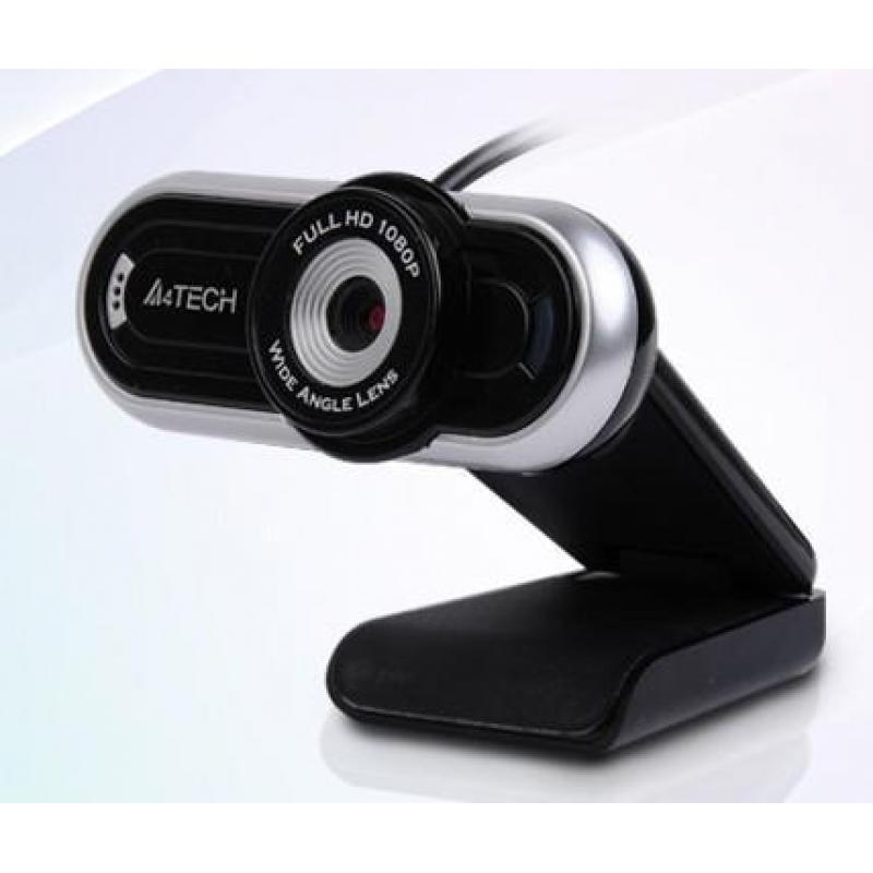 1080P Full-HD Webcam, zwart & zilver