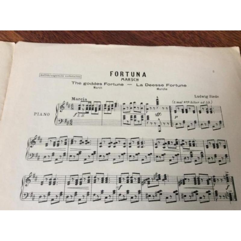 *antiek* pianomuziek: Fortuna Marsch - Ludwieg Siede