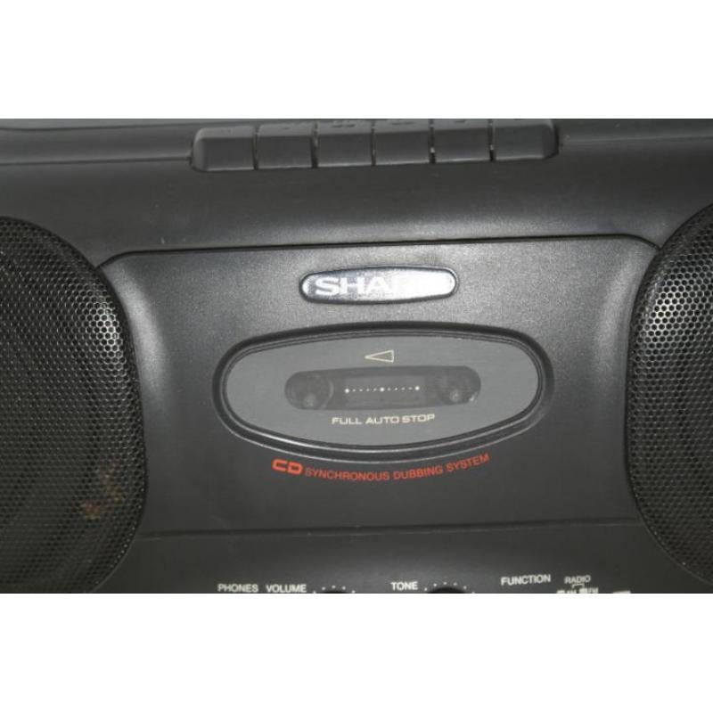 Sharp QT-CD44 radio/cassetterecorder met cd-speler