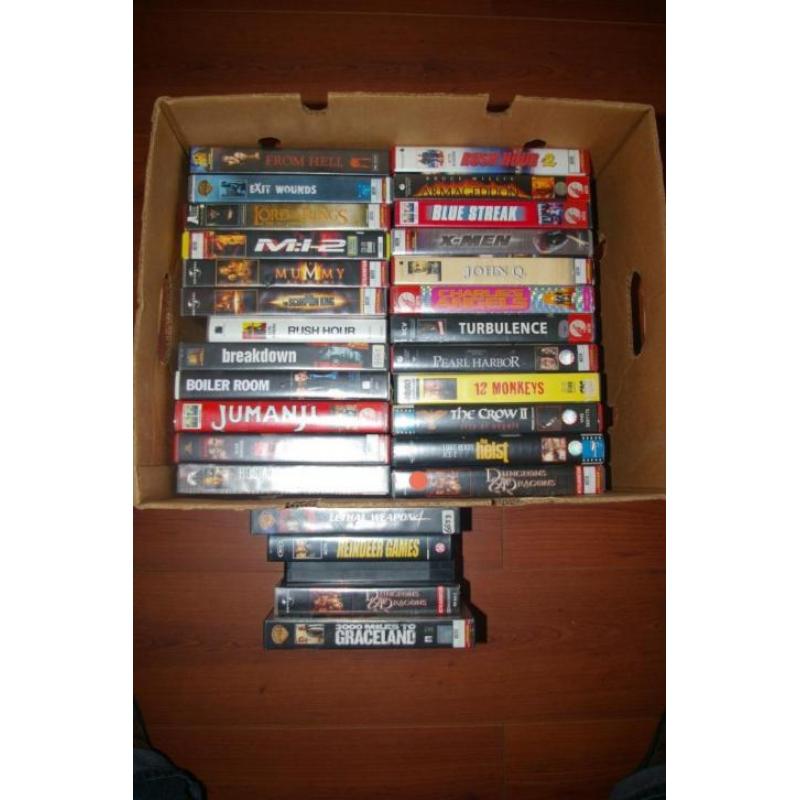 29 VHS videobanden. Actiefilms