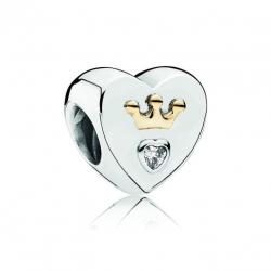 Pandora Zilveren Heart Crown Bedel 791739CZ Bedel (Sieraden)