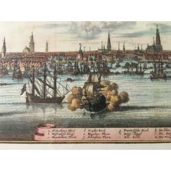 Panorama van Amsterdam, gravure van Caspar Merian