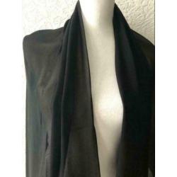 Polyester sjaal - zwart - 74 x 176 cm