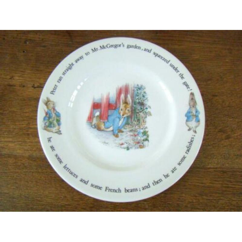 Wedgwood Peter Rabbit beker + bord, oude stijl