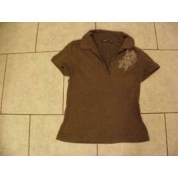 Goedkoop taupe bruin katoenen polo shirt MEXX 176 S 36