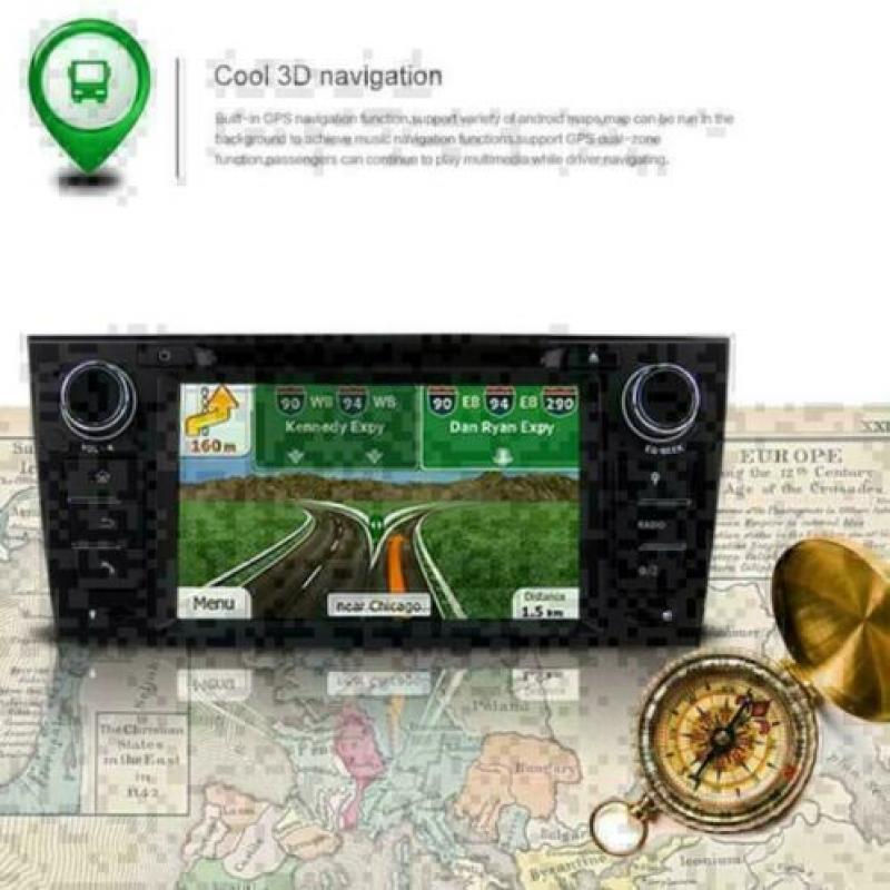 BMW E90 E92 E93 radio navigatie android 8.1 wifi dab+ carkit