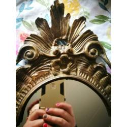 Antieke bronzen Rococo spiegel