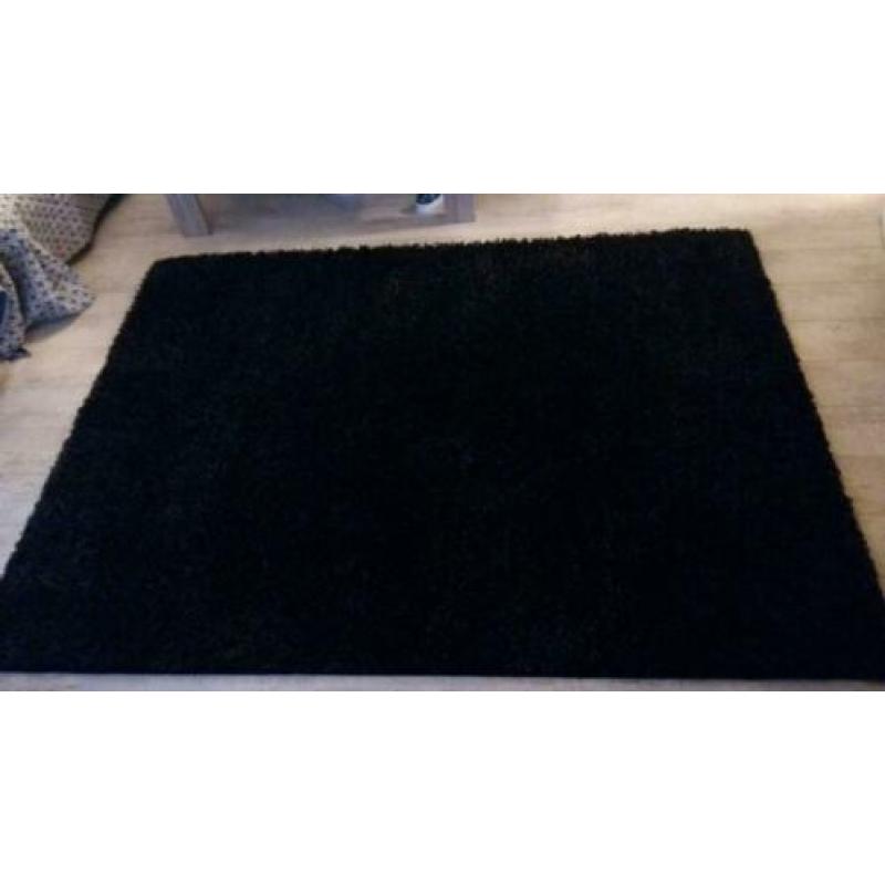 Nieuwe Hoogpolig tapijt. Zwart -Grijs