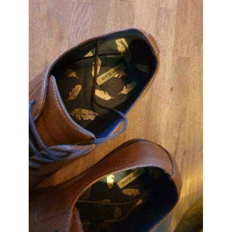 Nieuwe nette heren schoenen bruin van River Island MT 44