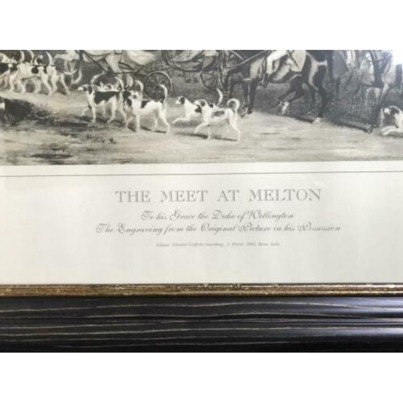 The old Berkshire Hunt en/of The meet at Melton print/lijst