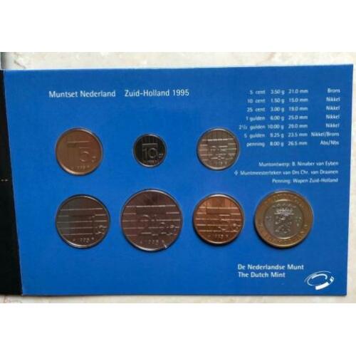 munten Nederland jaarsets FDC 1995, 1996, 1997, 1998, 1999