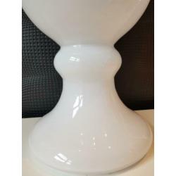 Grote witte design vaas glas 50cm !