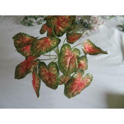 Kunstplant met rose getint blad zijde