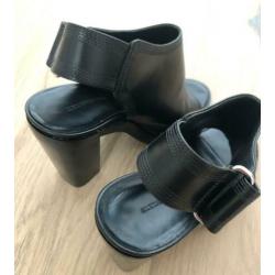 ALEXANDER WANG – heels – peeptoe – black/black – maat 37