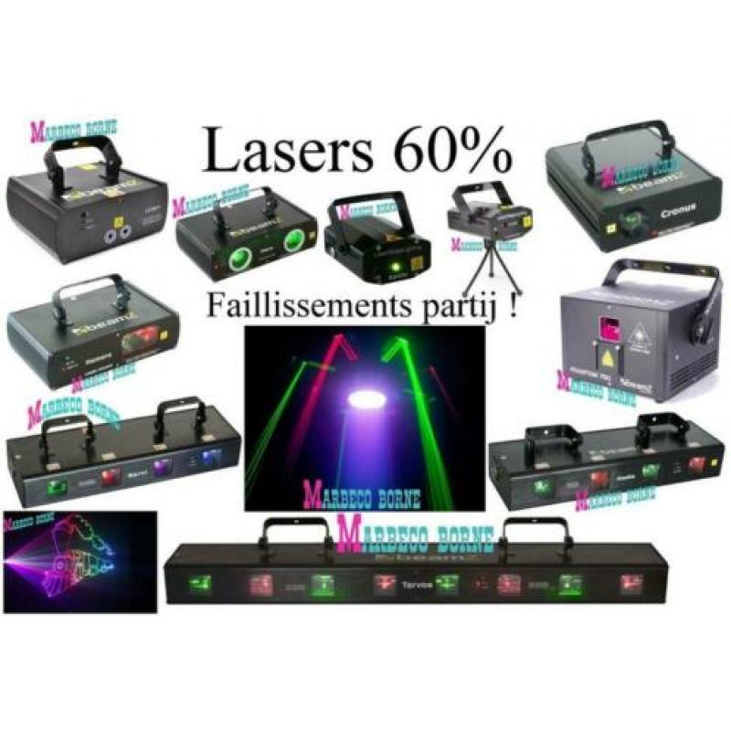 Laser, Licht effect diverse modellen uit faillissement 60%