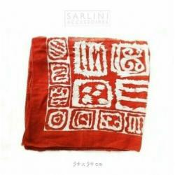 SARLINI - Bandana Sjaal Katoen AZTEC 54 x 54 cm Roest Bruin