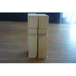 Miniatuur van hout '' ADAM & EVA ''.