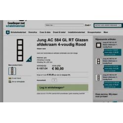 Jung, afdekramen voor schakelmateriaal, luxe glas serie