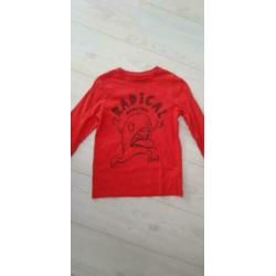 FRIBOO radical monsters stoer rood shirt 134/140