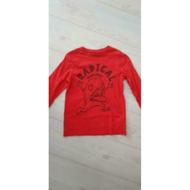 FRIBOO radical monsters stoer rood shirt 134/140