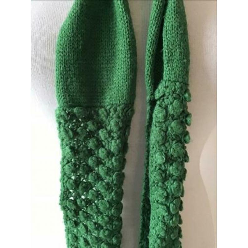 shawl sjaaltje smal lang groen