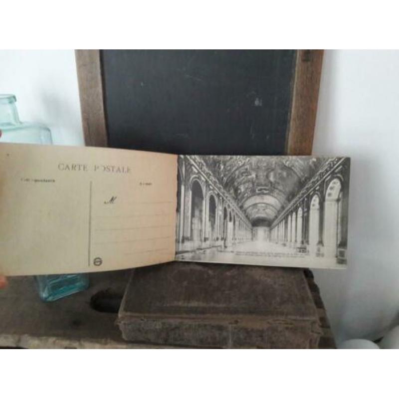 Antiek brocante oud Frans boekje ansichtkaarten Versailles