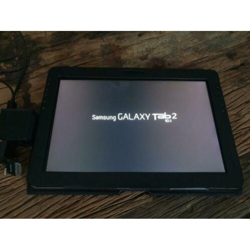 Samsung galaxy tab 2 10.1 zwart 16GB incl lader en hoes