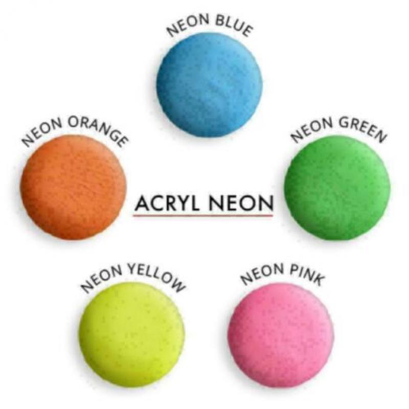 Neon acrylpoeder 10 gram diverse kleuren
