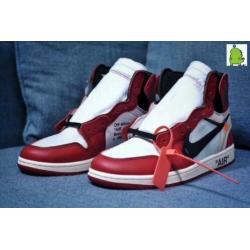 Nike air jordan 1 X OFF-WHITE red chicago retro high