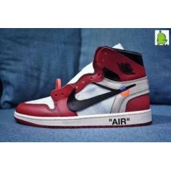 Nike air jordan 1 X OFF-WHITE red chicago retro high