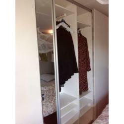 Pax kledingkast wit 275 x 35 x 236 Ikea schuifdeuren spiegel
