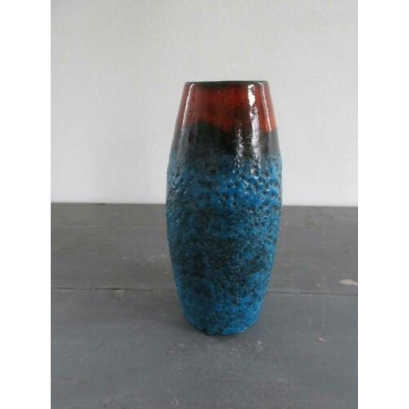 Vintage Scheurich Keramik W. Germany 522-18 fat lava vaas