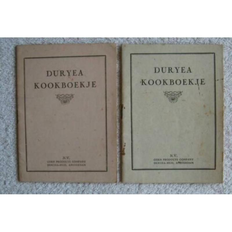 Kookboekje Duryea (oud)+ Duryea desserts foldertje +1