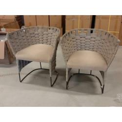 2 fauteuil met ijzeren frame