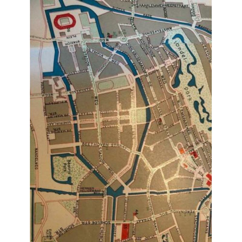 Nederlandse Overzeebank's Map City of Amsterdam (jaren '60)