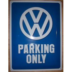 VW Service Volkswagen reclamebord wandbord van metaal