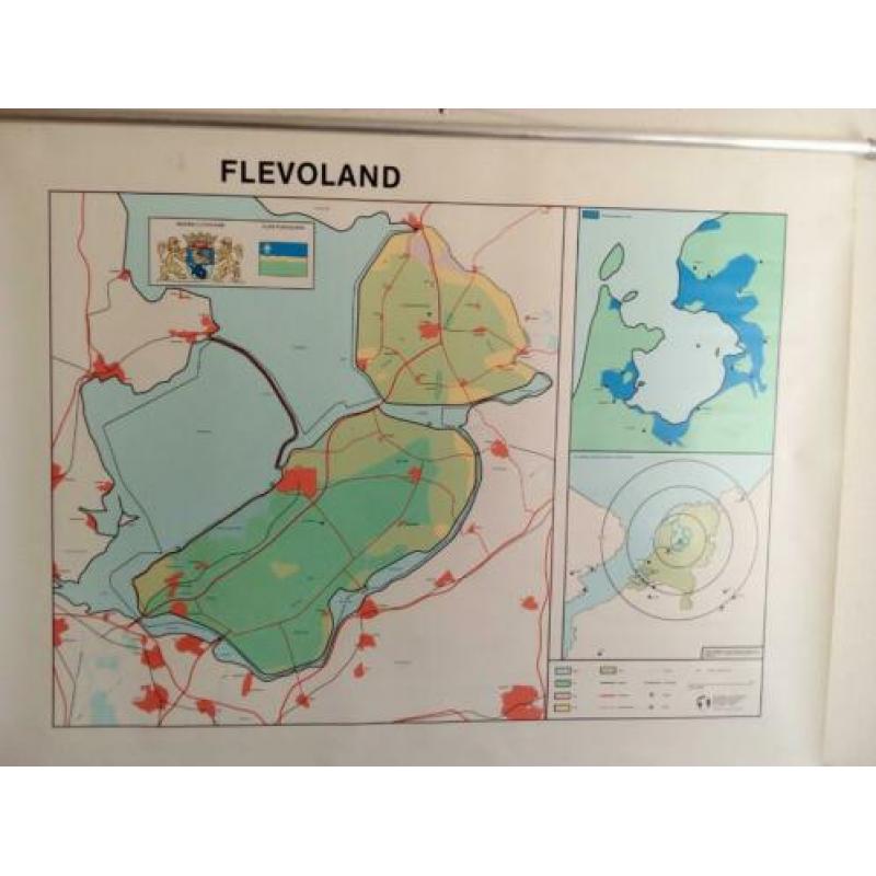 mooie schoolkaart van de provincie Flevoland