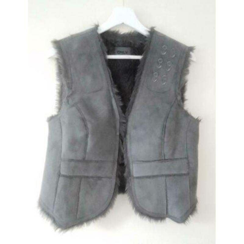 ?? Nieuw ONLY Limitless vest suède & faux fur M 38 / 40 ??