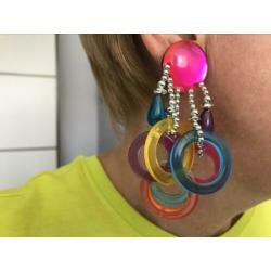 Super leuke gekleurde oorbellen met klips