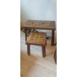 2 matching Side tables with tile tops
