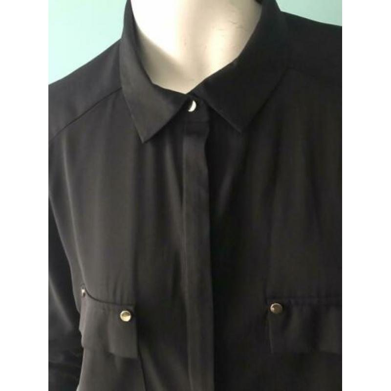 Primark zwarte voile blouse, maat 44