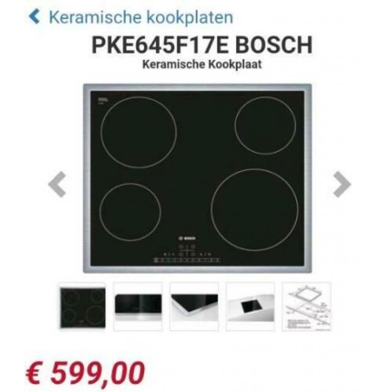 Z.g.a.n Bosch keramische kookplaat
