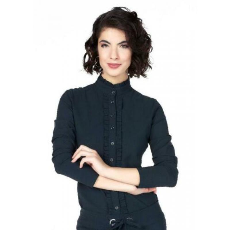 Mooie (bijna) nieuwe black roezel blouse Jane Lushka