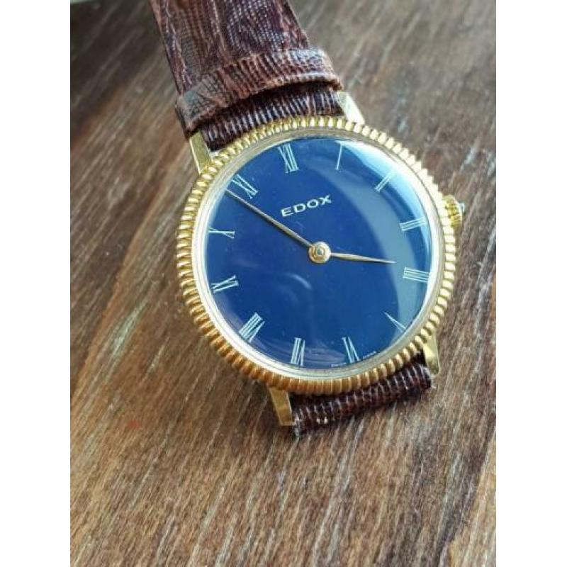 Edox heren horloge vintage dresswatch mechanisch antiek