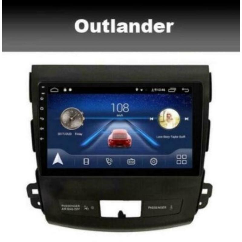 Mitsubishi Outlander radio navigatie android 9 wifi dab+ usb