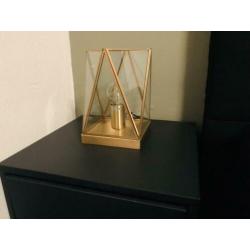 H&M 5hoekige tafellamp goud (nieuw)