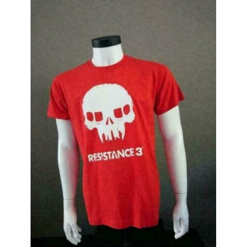 PlayStation 3 game shirt "Resistance 3". Rood Wit. Maat M.
